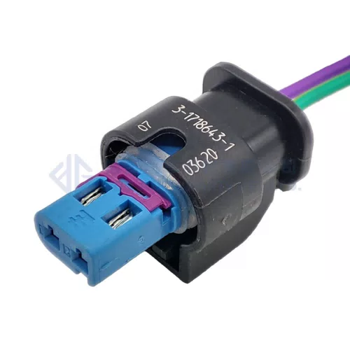 0090-235 Waterproof 2-Pin Female Harness Connector 3-1718643-1 for Connectors - image 2