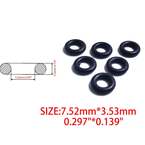 21020 Fuel Injector Repair Kit Rubber O Ring 7.65*3.56 mm - image 5