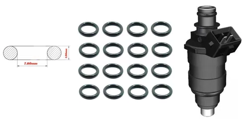21022 7.8*1.9mm ORING FUEL INJECTOR REPAIR KITS - image 5