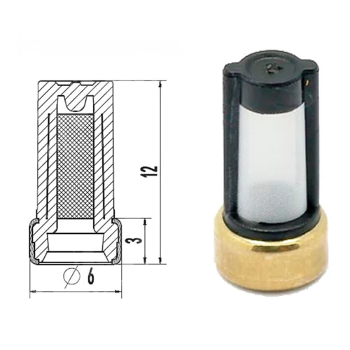 Universal 11001 Fuel Injector Repair kit micro filter injector 6.0*3.0*12.0mm - image 2