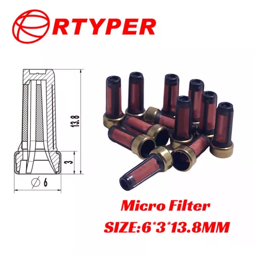 Size 6*3*13.8mm Fuel injector micro filter 11004 For Mitsubishi Lancer Chevrolet Mercedes - image 2