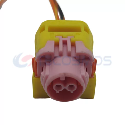 High Quality Auto Parts Pink 2-Pin Female CT2-0147M-1 Connector for Car Air Bag Straight Plug Copper ABS for Wire Connections