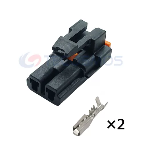 Waterproof IP66 Copper Contact Nylon/ABS Housing Wire Harness Blower Resistance Plug for Car 2-Pin Female CT2-0270M - image 3