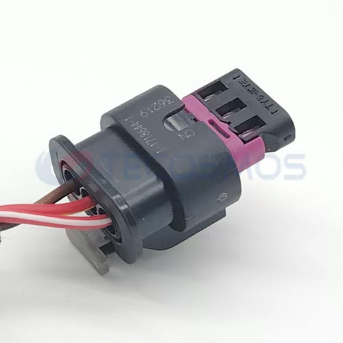 Car Reverse Radar Detector Plug Harness Connector Copper Contact ABS/Nylon IP66 Waterproof for Volkswagen 3-pin... - image 4